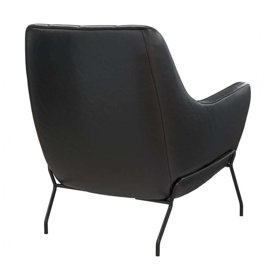 Brayden Accent Black Faux Leather Chair